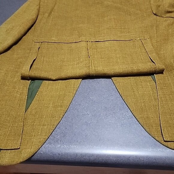 Men's Vintage 1960's The Gay Blade Heathered Moss Green Single Button Blazer - Picture 4 of 10